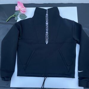 Nike Pro Crop Mock Neck Sweatshirt Black Size XS women’s